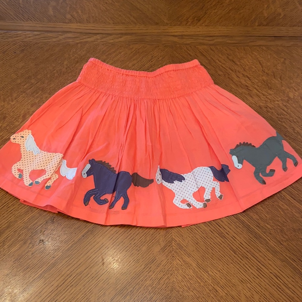 Girls Mini Boden Horse Pony Twirl Skirt size 7-8 years